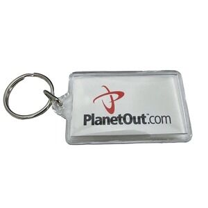 PlanetOutcom Keychain Clear Acrylic Metal Ring Loop